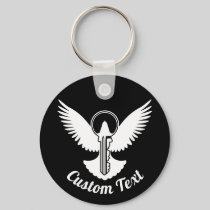 Dove with Key Keychain