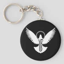 Dove with Key Keychain