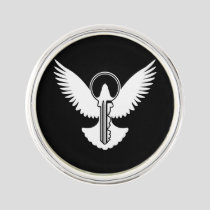 Dove with Key Lapel Pin