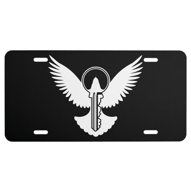 Dove with Key License Plate (Front)