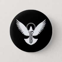Dove with Key Pinback Button