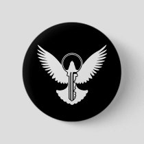 Dove with Key Pinback Button