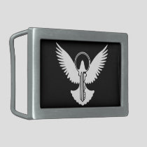 Dove with Key Rectangular Belt Buckle