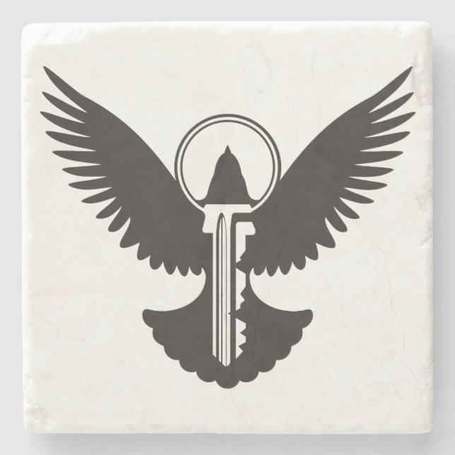 Dove with Key Stone Coaster (Front)