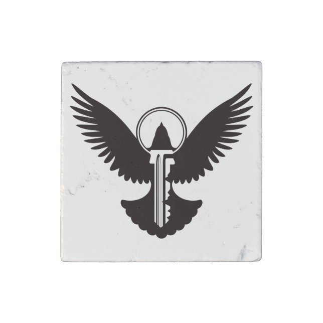 Dove with Key Stone Magnet (Front)