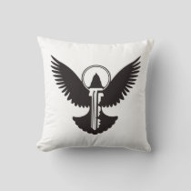 Dove with Key Throw Pillow