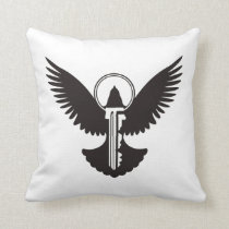 Dove with Key Throw Pillow