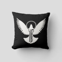 Dove with Key Throw Pillow