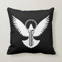 Dove with Key Throw Pillow