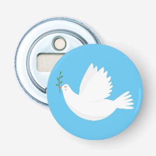 Dove with olive branch bottle opener