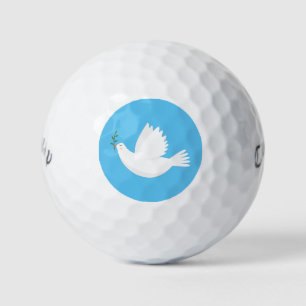Dove with olive branch golf balls