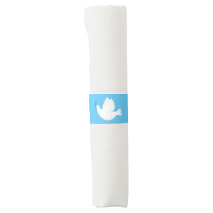 Dove with olive branch napkin bands