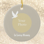Dove With Photo Memorial Christmas Ornament at Zazzle