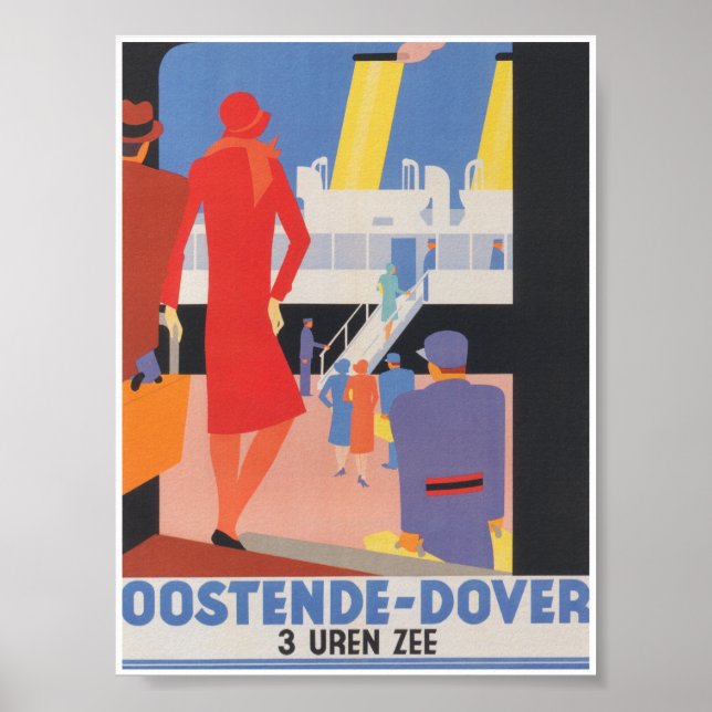 Dover Belgium Vintage Travel Poster (Front)
