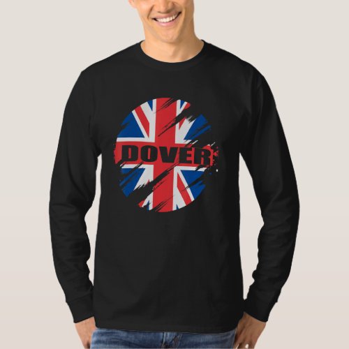 Dover British Flag England Uk Britain Union Jack T_Shirt