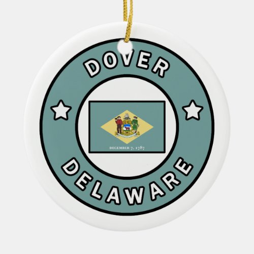 Dover Delaware Ceramic Ornament