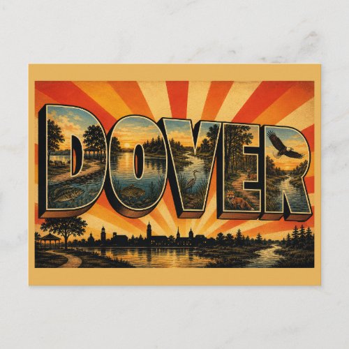 Dover Delaware Lake River Wetland Art Postcard