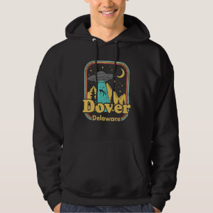Dover Delaware Ufo Alien Hunter 80s State Pride Hoodie