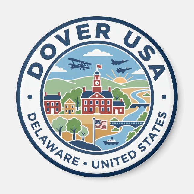 Dover, Delaware, USA Delaware Magnet (Front)