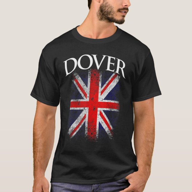 Dover England British Flag Funny T-Shirt (Front)