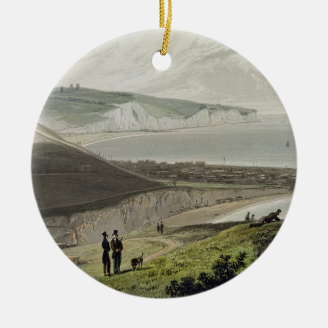 Dover, from Shakespeare's Cliff, from 'A Voyage Ar Ceramic Ornament (Front)