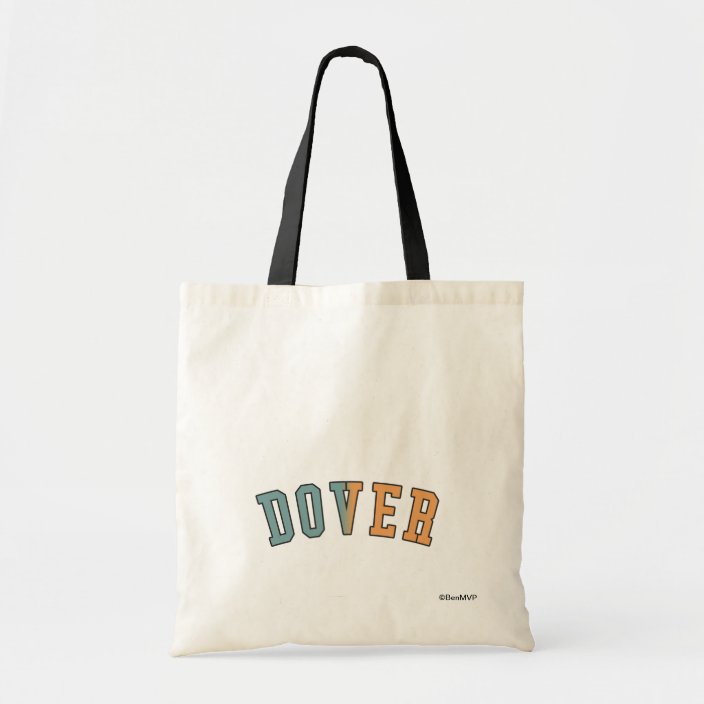 Dover in Delaware State Flag Colors Canvas Bag