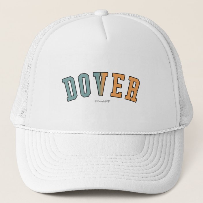 Dover in Delaware State Flag Colors Trucker Hat