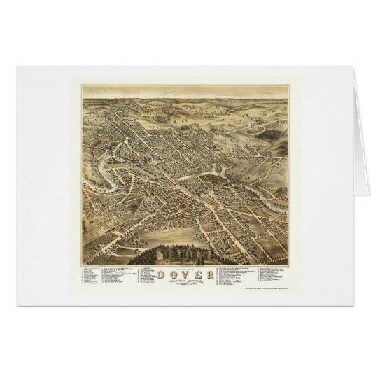 Dover, NH Panoramic Map - 1877 Cards (Front Horizontal)