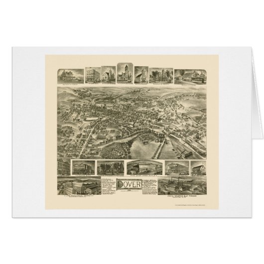 Dover, NJ Panoramic Map - 1903 Cards (Front Horizontal)