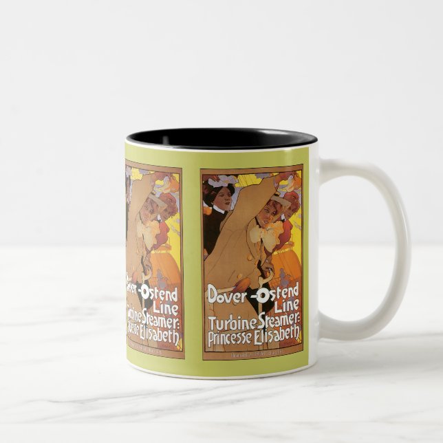 Dover-Ostend Line Two-Tone Coffee Mug (Right)