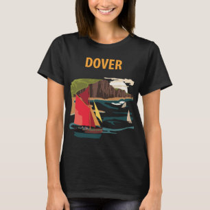 Dover White Cliffs Coast Retro Travel T-Shirt
