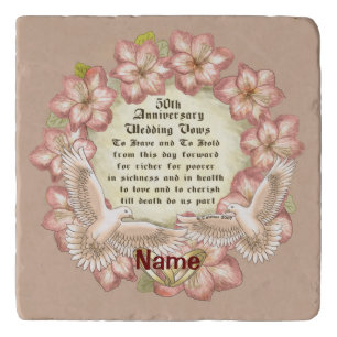 Doves 50 Anniversary trivet