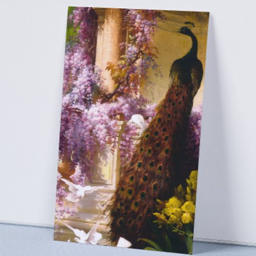 Doves and Peacocks in a Garden Business Cards