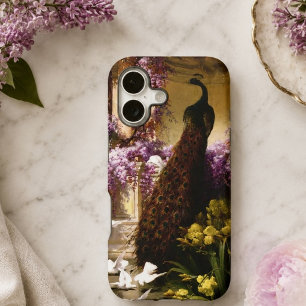 Doves and Peacocks in a Garden iPhone 17 Case