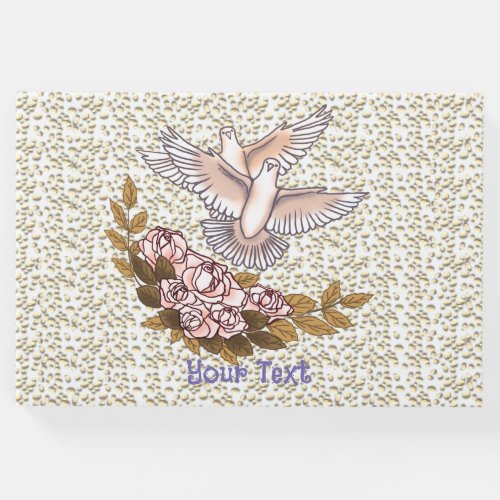 Doves and Roses Wedding Guest Book