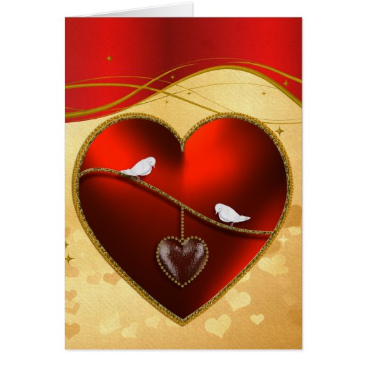 Doves and Ruby Red Heart Cards (Front)