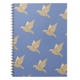 Doves, Birds Flying Art Notebook