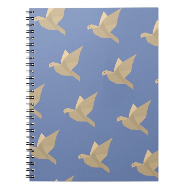 Doves, Birds Flying Art Notebook (Front)