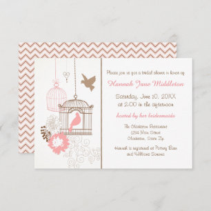 Doves & Cages - 3x5 Bridal Shower Invitation