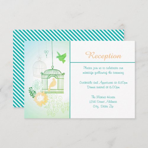 Doves  Cages _ Reception Invitation