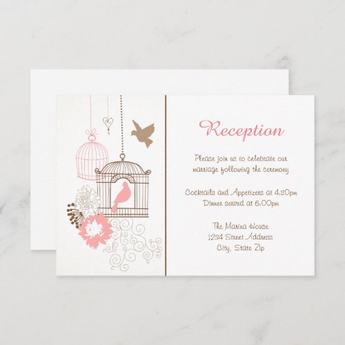 Doves  Cages _ Reception Invitation