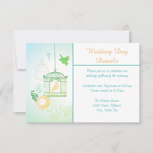 Doves  Cages _ Wedding Day Details Invitation
