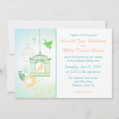 Doves  Cages _ Wedding Invitation