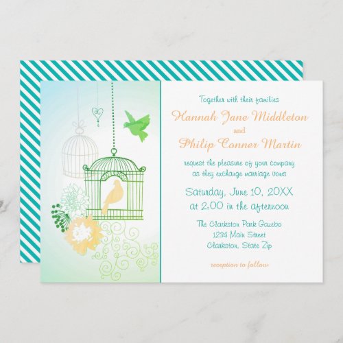 Doves  Cages _ Wedding Invitation