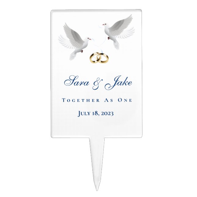 Doves Cake Topper (Front)