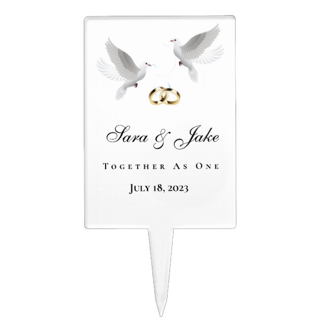 Doves Cake Topper (Front)