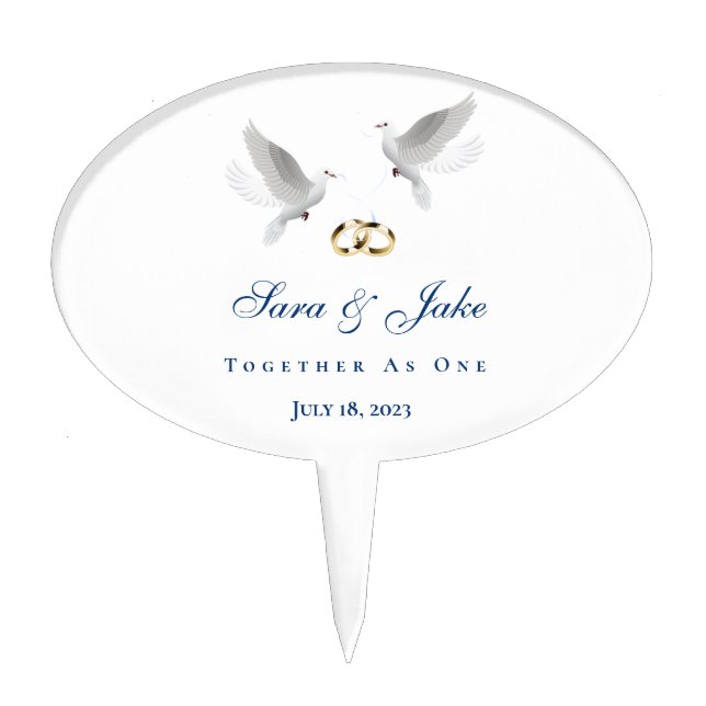 Doves Cake Topper (Front)