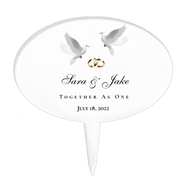 Doves Cake Topper (Front)