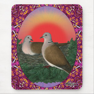Doves Framed Mouse Pad