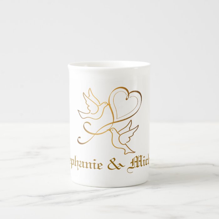 Doves & Heart Bone China Cup Bone China Mug